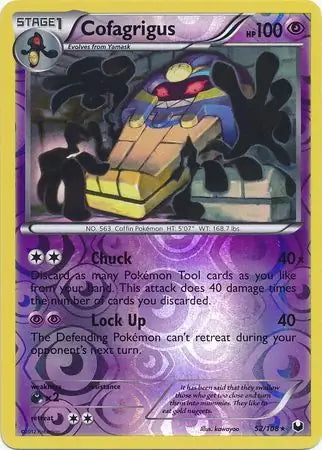 Dark Explorers Cofagrigus #52/108 reverse holo